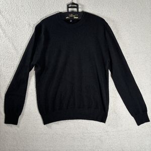Harrison Cashmere Crew Neck Sweater Black Men's Size XL Preppy‎